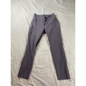 Spyder Active Womens High Waisted Leggings with Pockets Purple Grey Size L